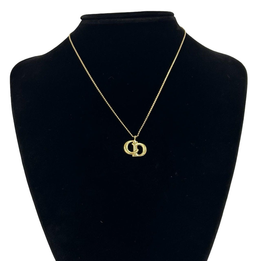 Dior Vintage CD Logo Necklace Gold — view 2
