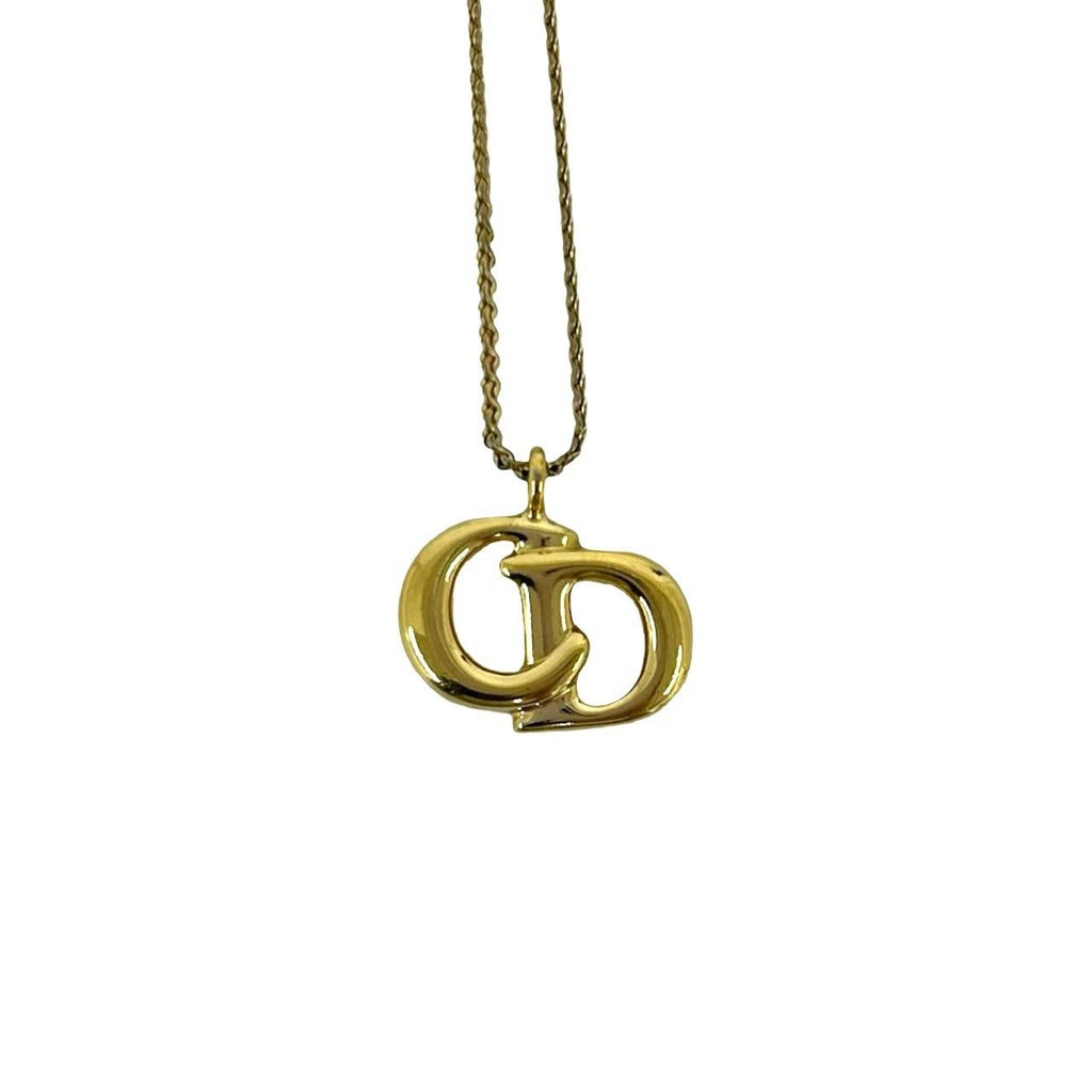 Dior Vintage CD Logo Necklace Gold — view 4