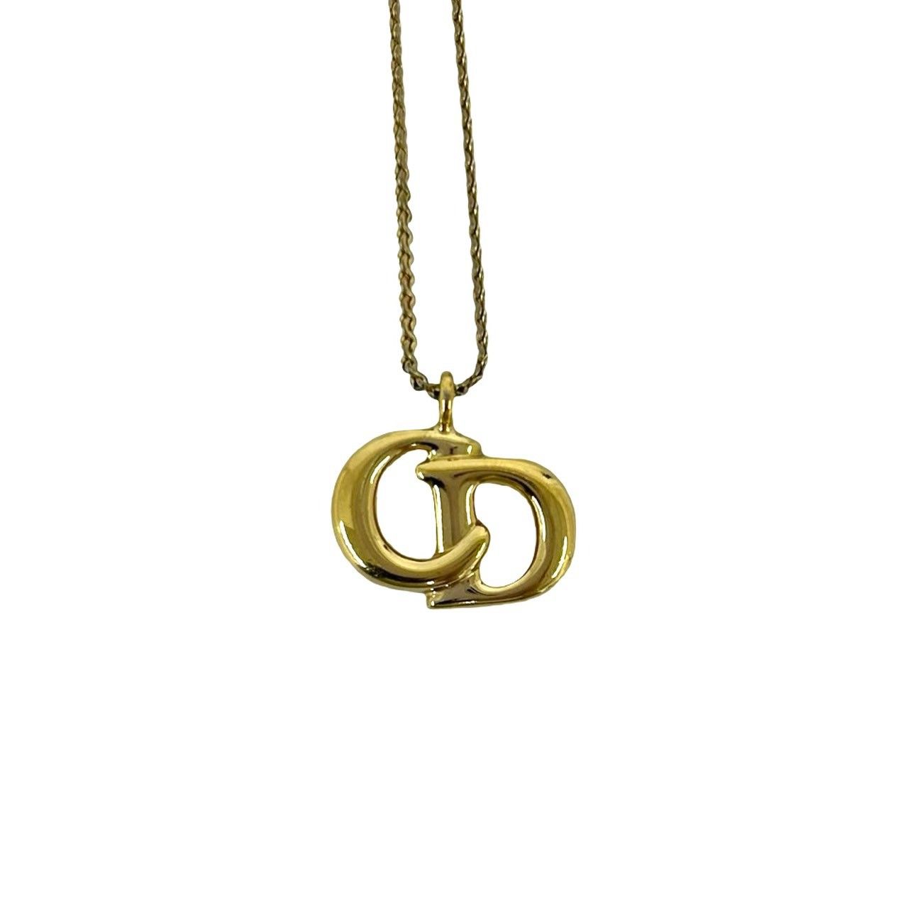 Dior Vintage CD Logo Necklace Gold — view 4