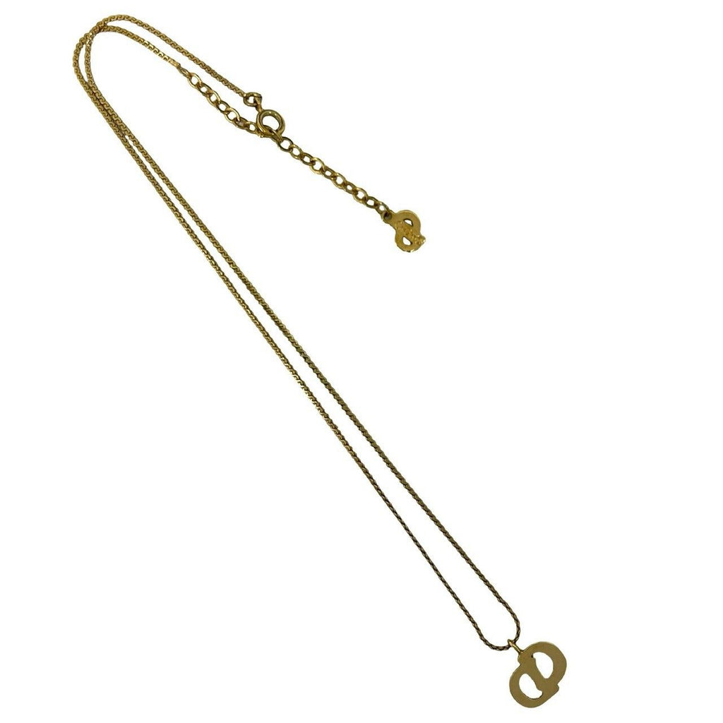 Dior Vintage CD Logo Necklace Gold — view 6