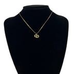 Dior Vintage CD Logo Necklace Gold — view 2