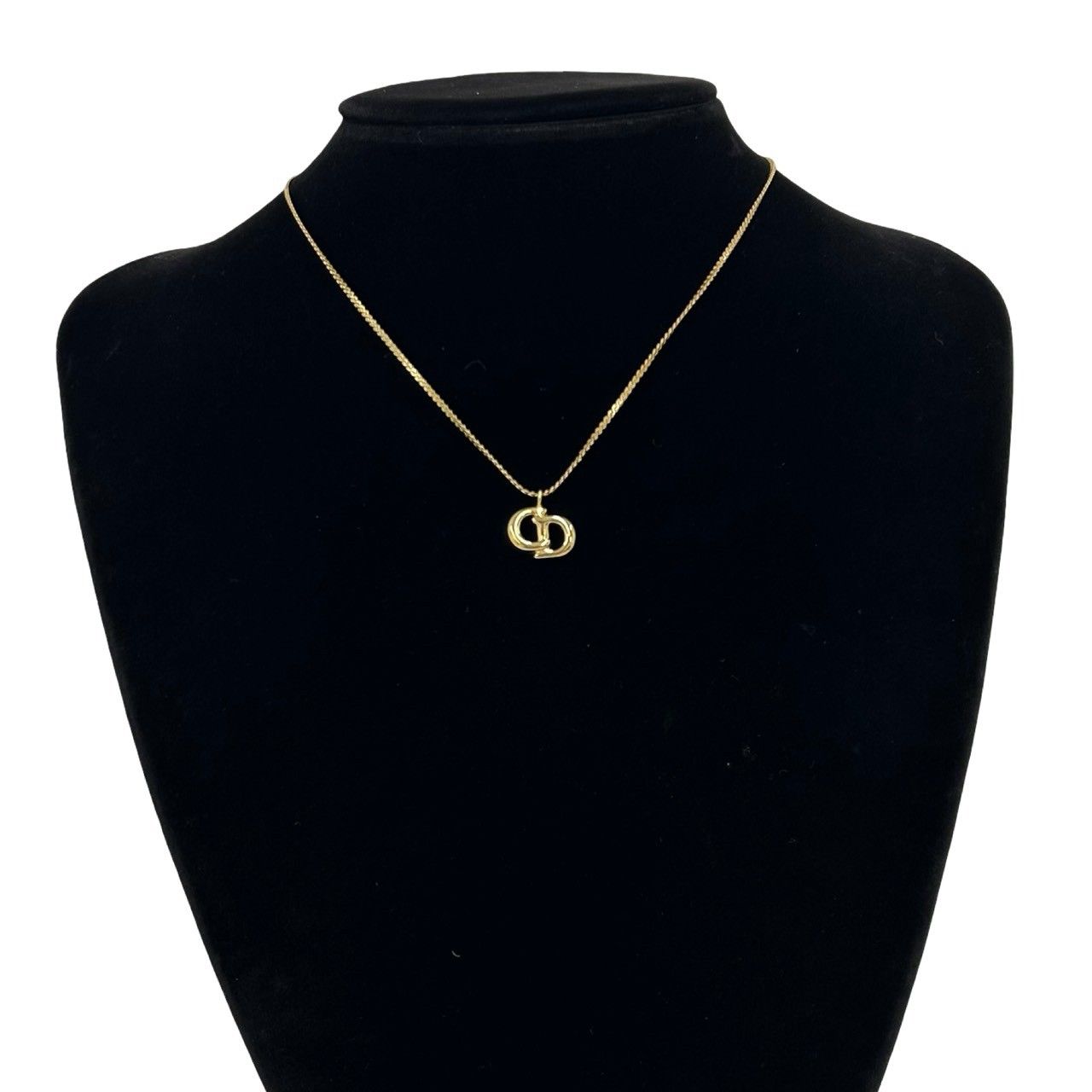 Dior Vintage CD Logo Necklace Gold — view 2