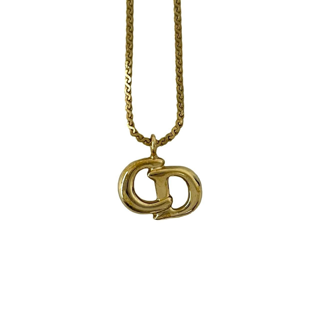 Dior Vintage CD Logo Necklace Gold — view 4