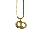 Dior Vintage CD Logo Necklace Gold — view 4