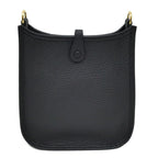 Hermes Evelyne TPM Black Gold Taurillon Clemence Leather Shoulder — view 3