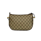 Gucci Vintage Sherry Line GG Logo Leather Shoulder Bag Sacoch Brown — view 3