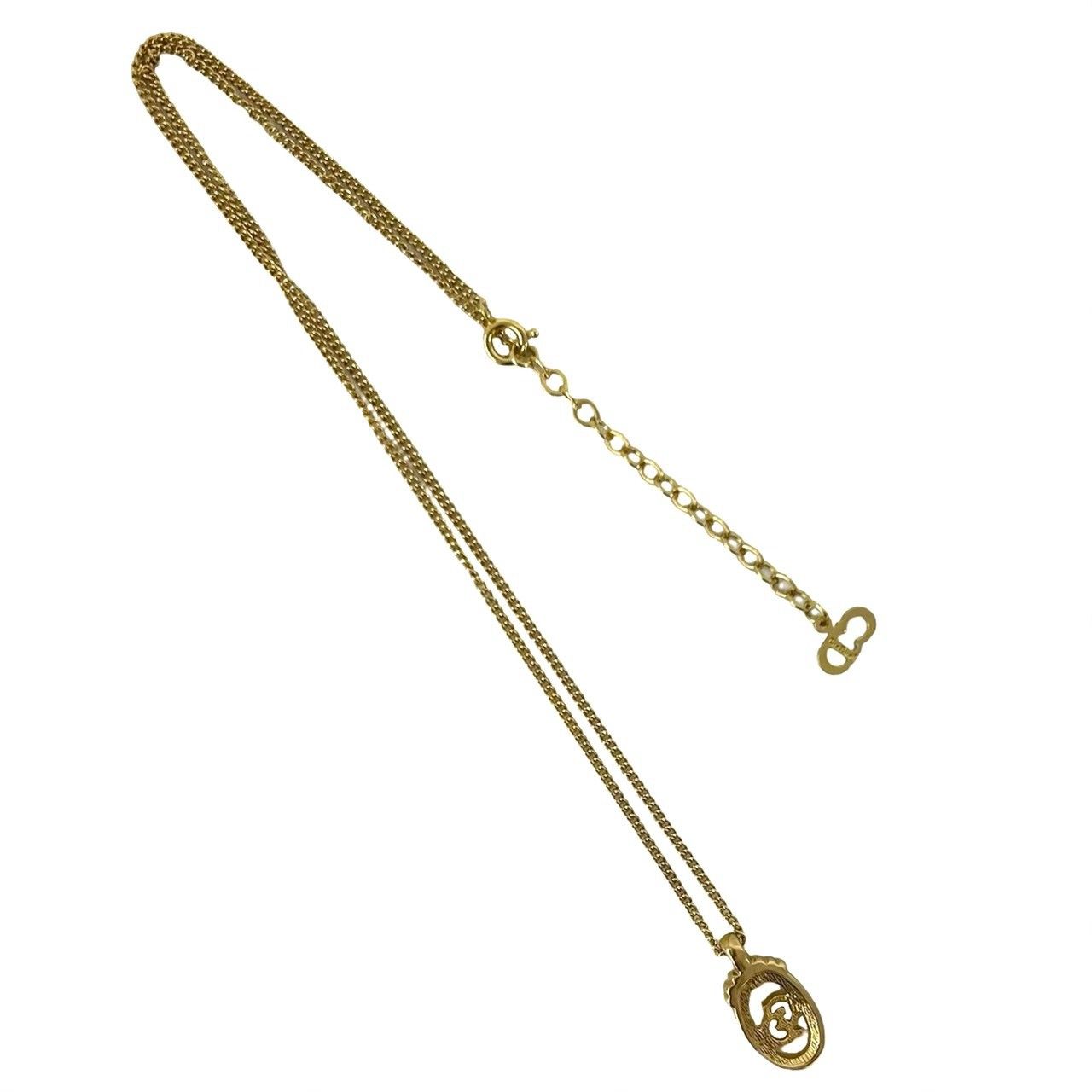 Dior Vintage CD Logo Necklace Gold — view 6