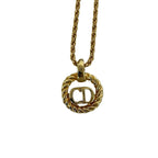 Dior Vintage CD Logo Necklace Gold — view 4