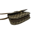 Gucci Vintage GG Logo Leather Shoulder Bag Pochette Sacoch Brown — view 7