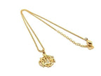 Dior Necklace Emblem Gold Metal Vintage