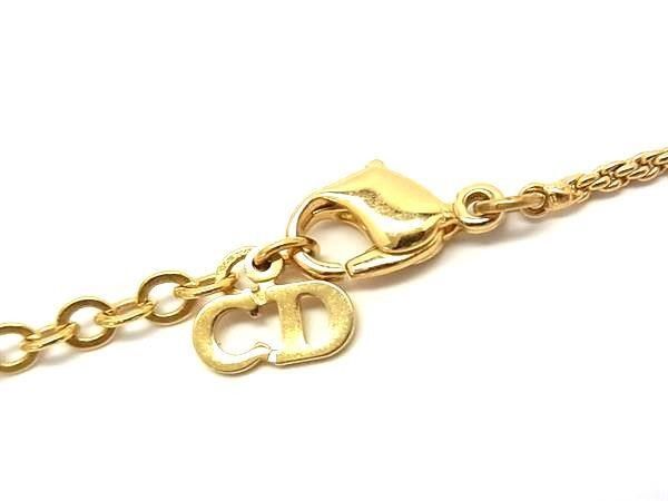 Dior Necklace Emblem Gold Metal Vintage — view 3