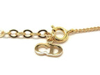 Dior Necklace Oval Logo Gold Metal Vintage — view 3