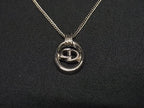 Dior Necklace Oval Logo Silver Metal Vintage — view 3