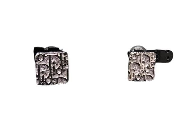 Dior Earrings Trotter Square Silver Metal