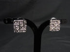 Dior Earrings Trotter Square Silver Metal — view 4