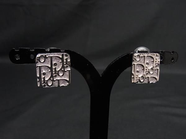 Dior Earrings Trotter Square Silver Metal — view 4