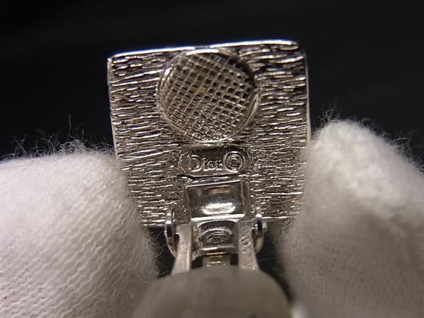 Dior Earrings Trotter Square Silver Metal — view 3
