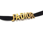 Dior Necklace J'adior Choker Gold Black Metal ribbon — view 2