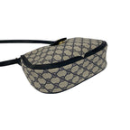 Gucci Vintage Sherry Line GG Logo Leather Shoulder Bag Sacoch Navy — view 7