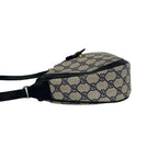 Gucci Vintage Sherry Line GG Logo Leather Shoulder Bag Sacoch Navy — view 5