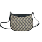 Gucci Vintage Sherry Line GG Logo Leather Shoulder Bag Sacoch Navy — view 3