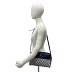 Gucci Bagged Vintage Sherry Line GG Logo Leather Shoulder Bag Crossbody Navy — view 2