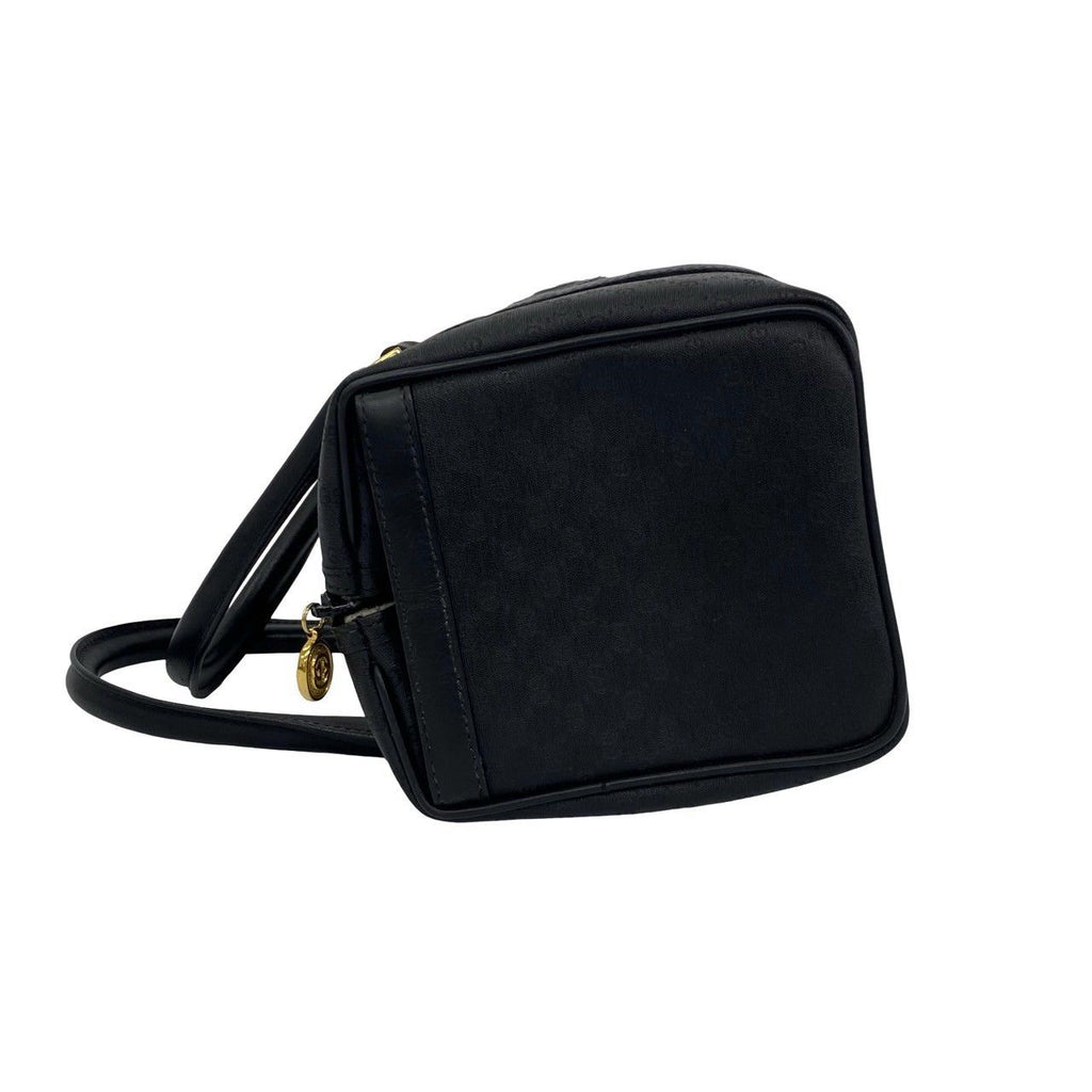 Gucci Bagged Vintage Micro GG Logo Leather Mini Boston Bag Black — view 5