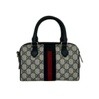 Gucci Ondia Sherry Line GG Logo Leather 2-Way Shoulder Bag Navy — view 3