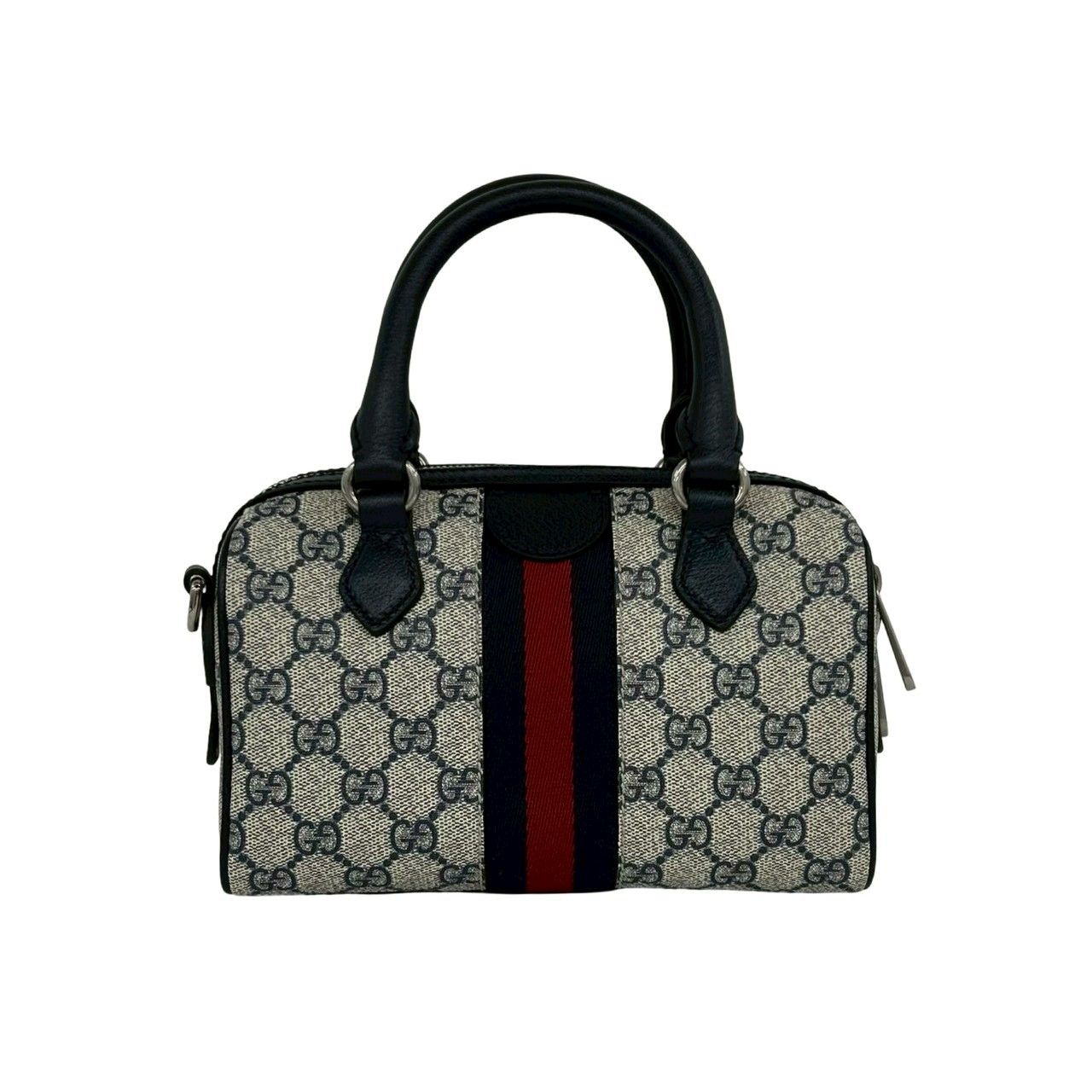 Gucci Ondia Sherry Line GG Logo Leather 2-Way Shoulder Bag Navy — view 3