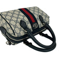 Gucci Ondia Sherry Line GG Logo Leather 2-Way Shoulder Bag Navy — view 4