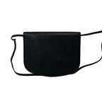Dior Vintage CD Logo Leather Shoulder Bag Pochette Sacoch Black — view 3