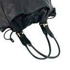 Loewe Anagram Logo Leather Drawstring Shoulder Bag Tote Black — view 4