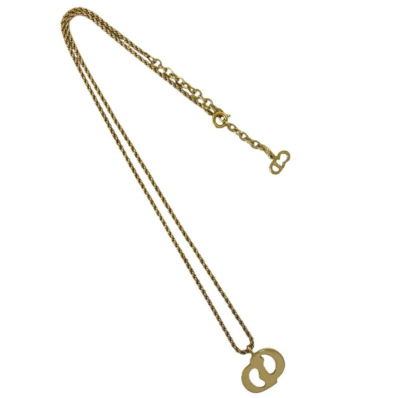 Dior Vintage CD Logo Necklace Gold — view 6