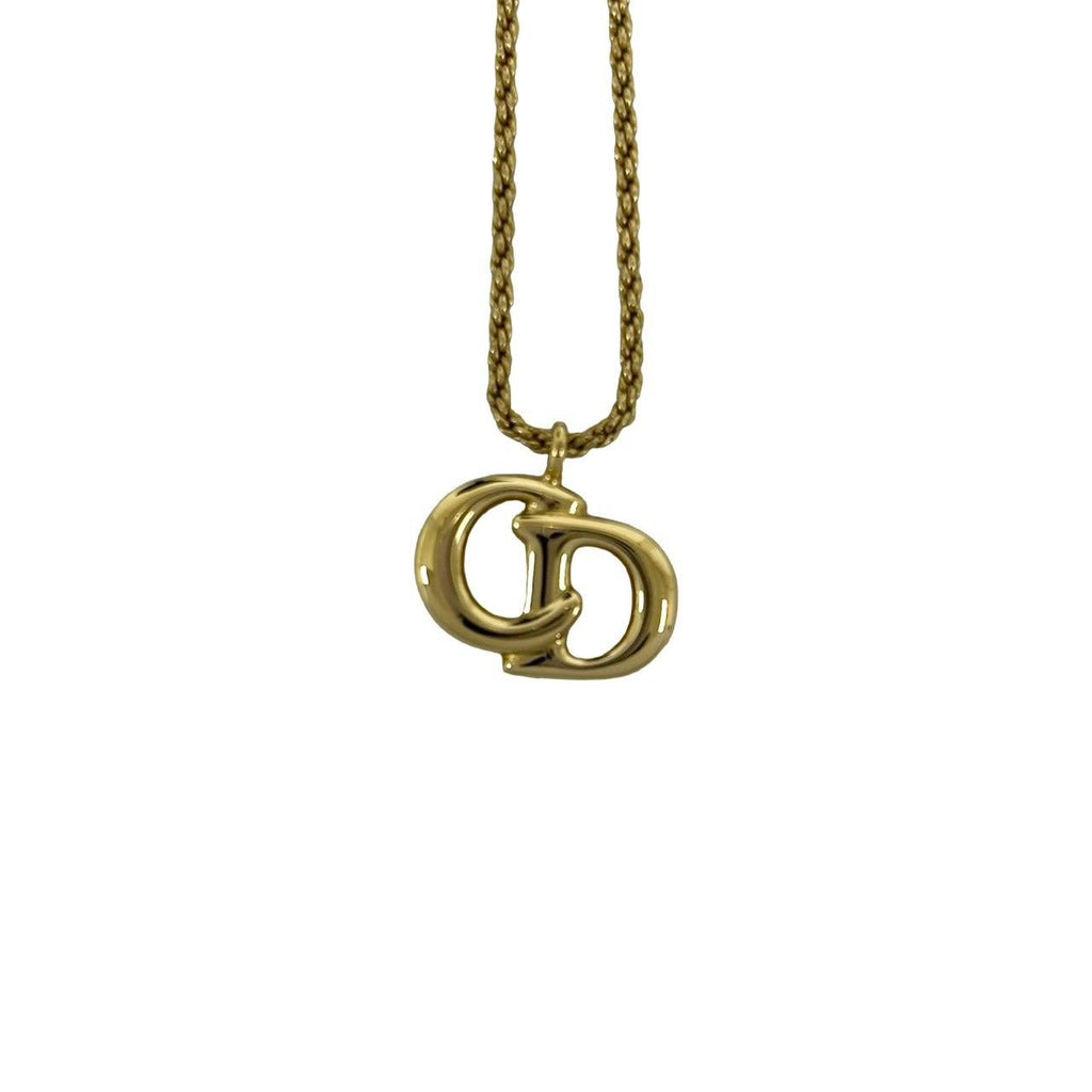 Dior Vintage CD Logo Necklace Gold — view 4