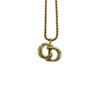 Dior Vintage CD Logo Necklace Gold — view 4