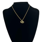 Dior Vintage CD Logo Necklace Gold — view 2