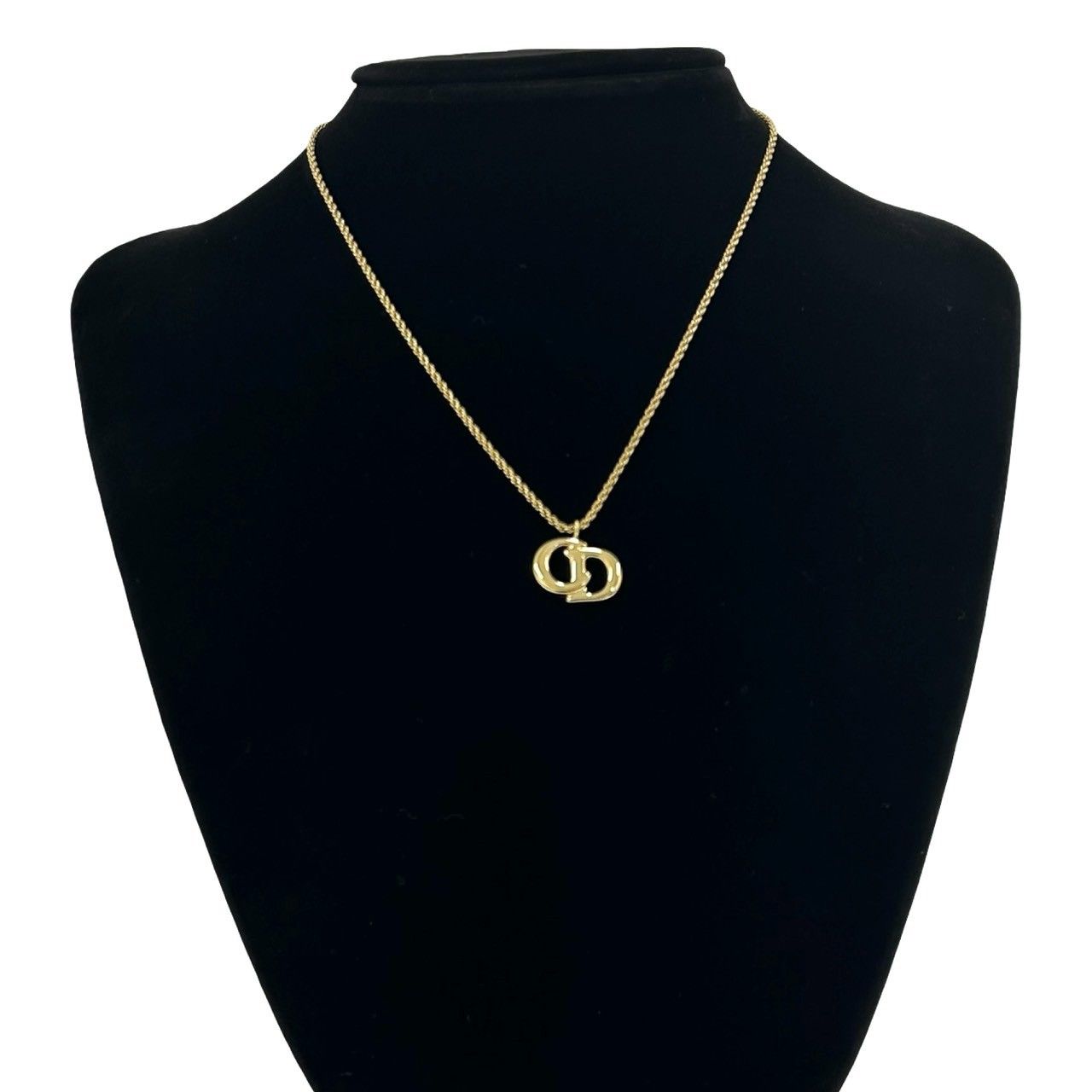 Dior Vintage CD Logo Necklace Gold — view 2