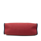 Hermes Herbag Zip PM 2-Way Shoulder Bag Red Navy Canvas Leather — view 3