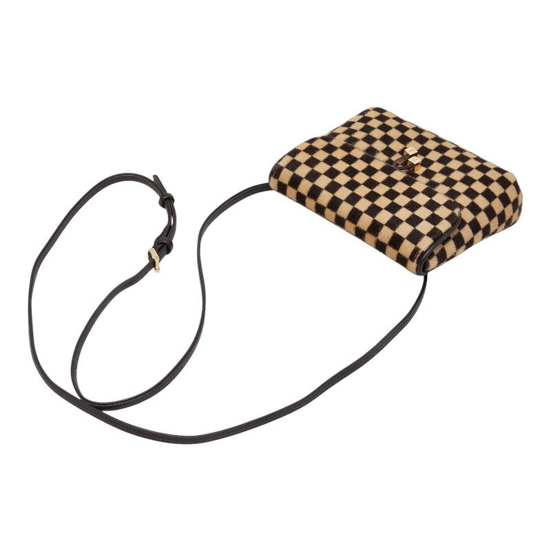 Louis Vuitton Damier Sauvage Gazelle Pochette Crossbody Shoulder Bag Brown — view 6