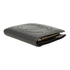 Chanel CC Logo Bifold Wallet Kiss Lock Coin Purse Black Caviar Leather — view 4