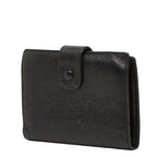 Chanel CC Logo Bifold Wallet Kiss Lock Coin Purse Black Caviar Leather — view 2
