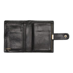 Chanel CC Logo Bifold Wallet Kiss Lock Coin Purse Black Caviar Leather — view 6