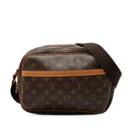 Louis Vuitton Monogram Reporter PM Crossbody Shoulder Bag Brown Leather