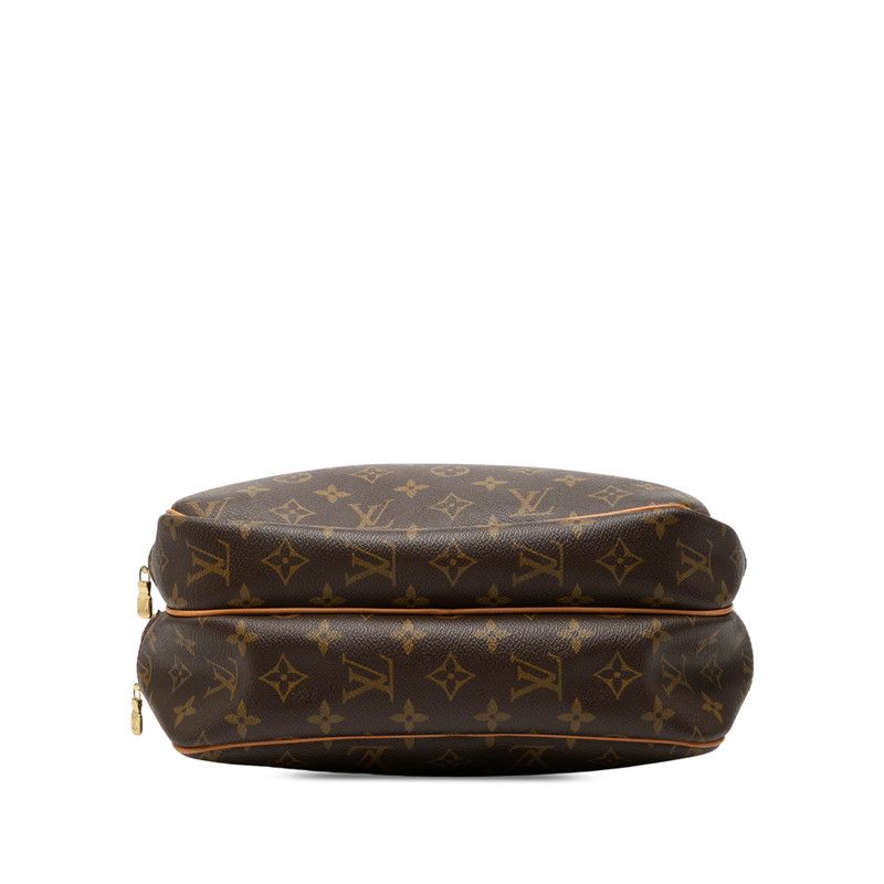 Louis Vuitton Monogram Reporter PM Crossbody Shoulder Bag Brown Leather — view 3