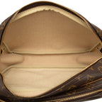 Louis Vuitton Monogram Reporter PM Crossbody Shoulder Bag Brown Leather — view 4