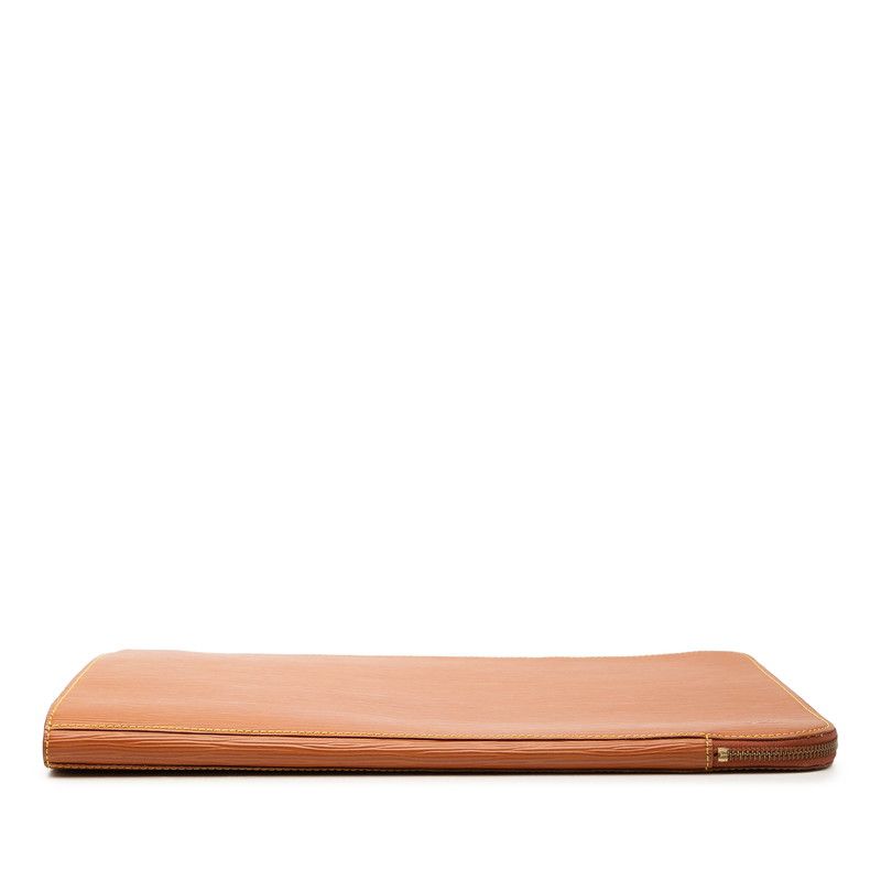 Louis Vuitton Epi Poche Document Clutch Cipango Gold Brown Leather — view 3