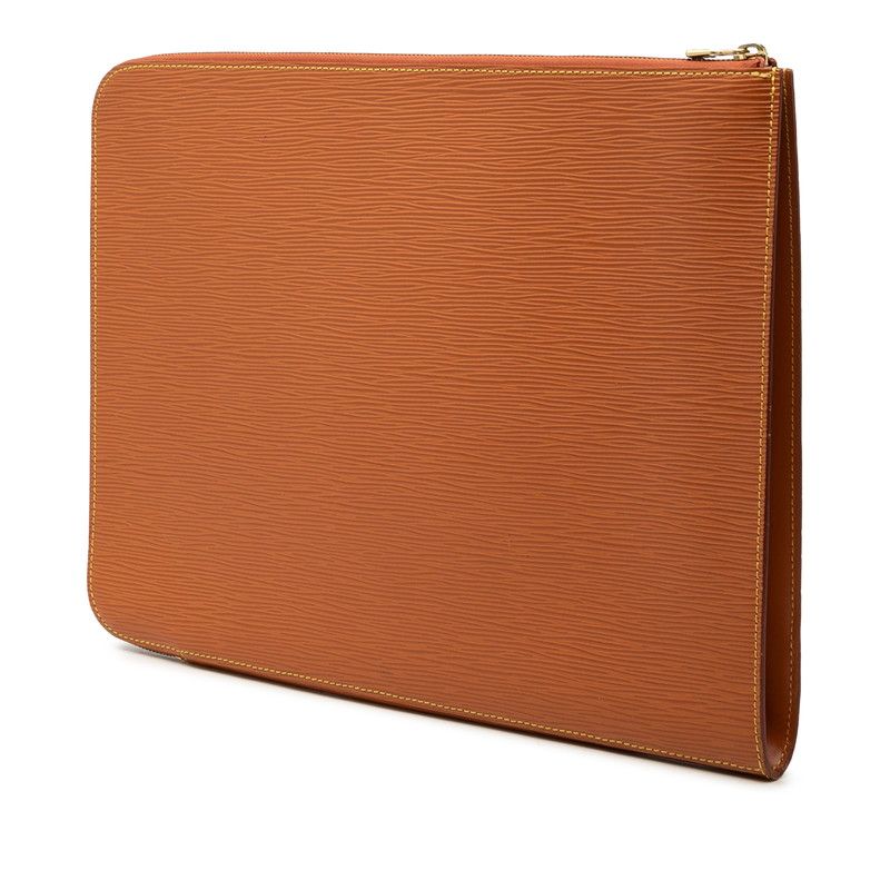 Louis Vuitton Epi Poche Document Clutch Cipango Gold Brown Leather — view 2