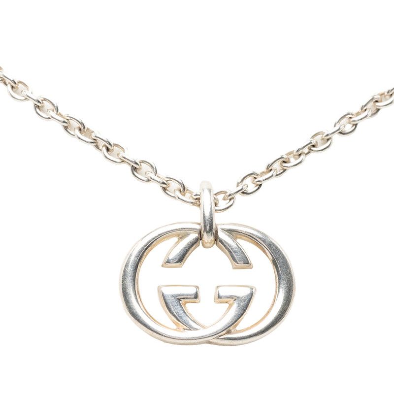 Gucci Interlocking Chain Pendant Silver — view 2