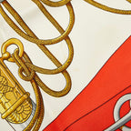 Hermes Carre 90 Cliquetis Scarf Red Multicolor Silk — view 3
