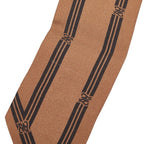 Fendi Wrappy Stripe Scarf Brown Blue Silk — view 2